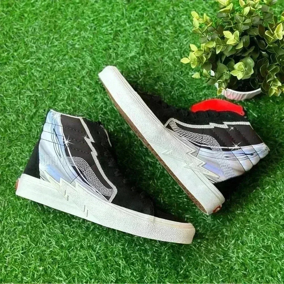 NEW🌟Vans Sk8 Hi Bolt Chrome Flash Black - Picture 4 of 6